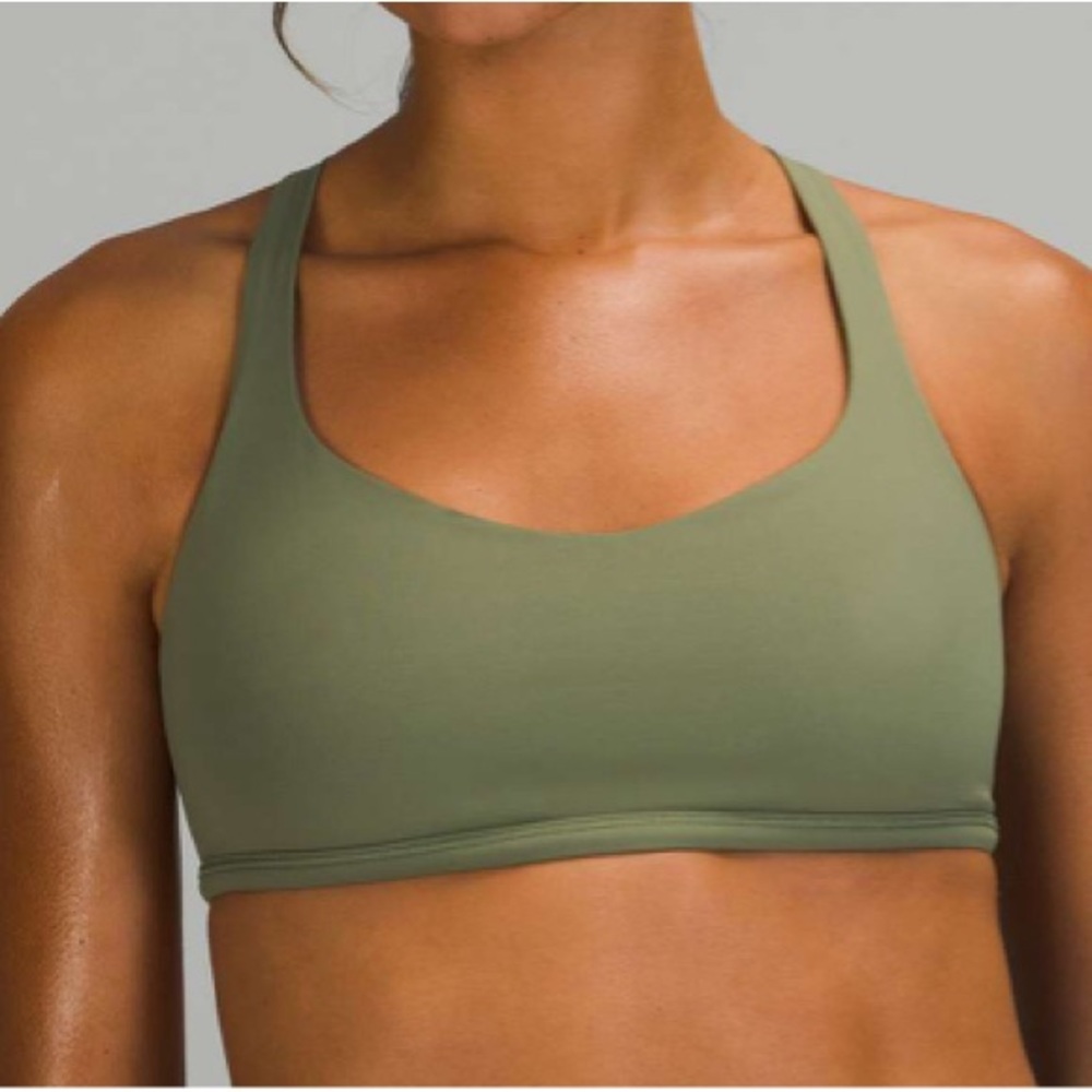 lululemon Free to Be Bra Wild *Light Support in Green Twill size 6